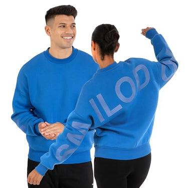 SMILODOX Sweatshirt Brail Solid, Oversize Fit Unisex Pullover, Langarmshirt für Herren & Damen, Rundhalsauschnitt Sweater, Weiche Baumwollmischung Pulli, Komfort & Stil für Sport & Alltag im Sale
